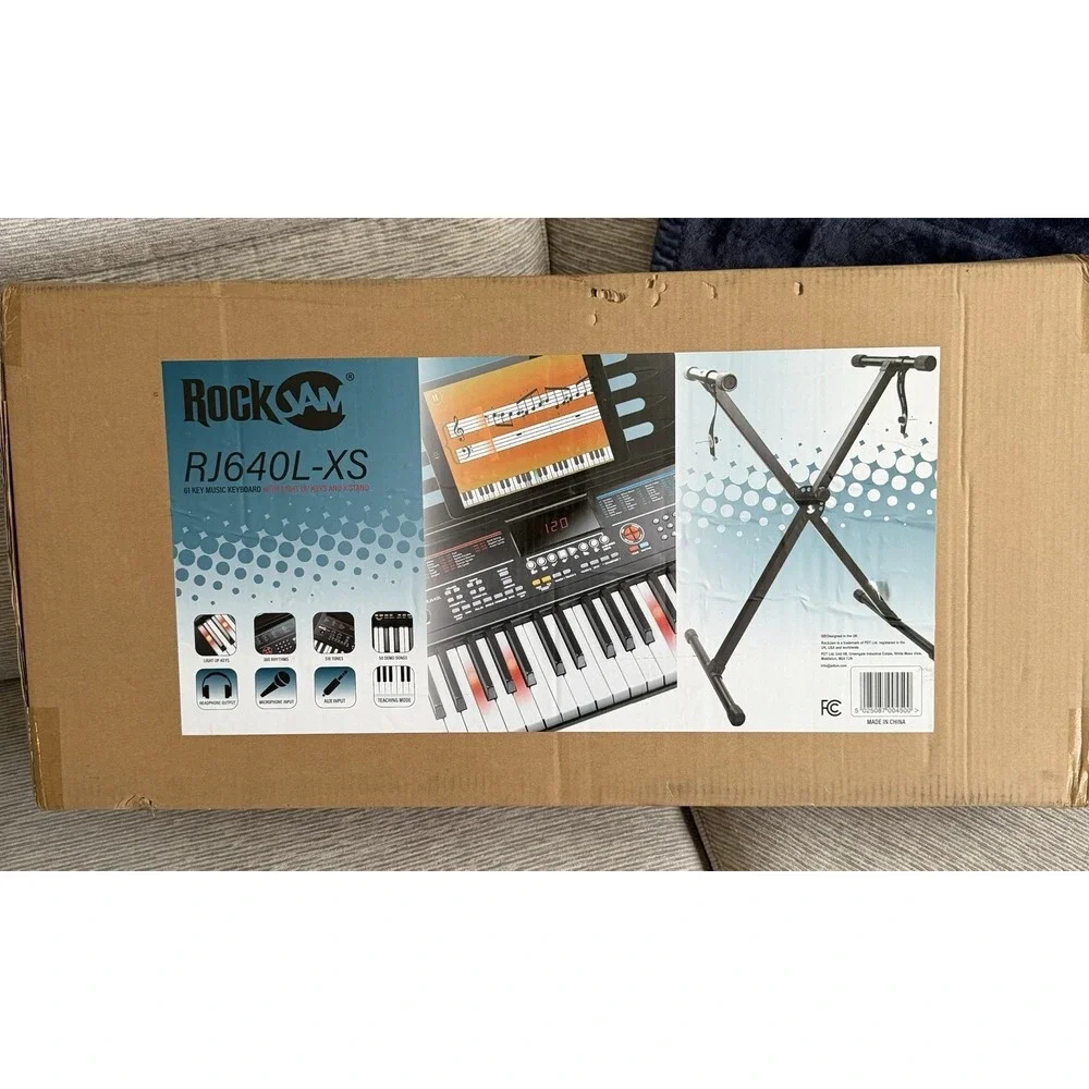 Rockjam 61Key Light Up Keyboard Piano Kit RJ640L-XS - With Stand NEW SEALED
